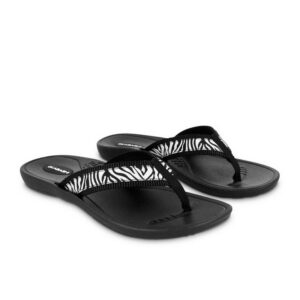 Indigo Marina Black/ Zebra Women’s Flip Flops Sandals